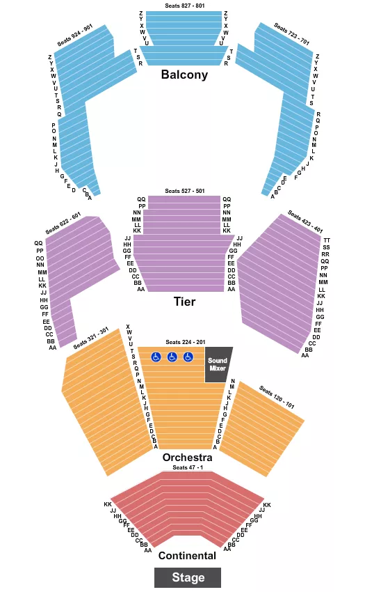 concert hall at the bjcc seating chart